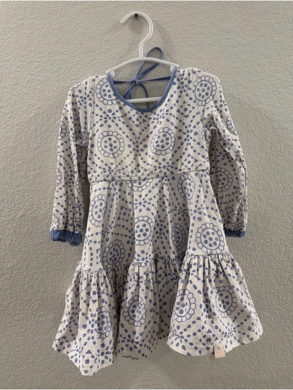 Omi Jo Toddler Floral Tiered Dress with Tie Back